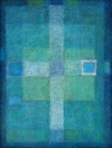 Roma Pilitsidis, Iluzja przestrzeni i równowaga, 2021, 80 x 60 cm, olej, płótno