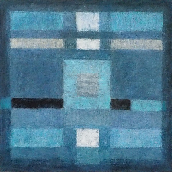 Roma Pilitsidis, Równoległe, 2018r, olej, płótno, 70 x 70cm,