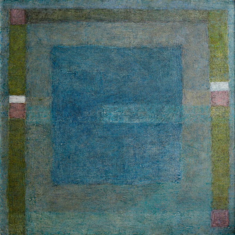 Roma Pilitsidis, Granice I, olej, płótno, 100x100 cm, 2018r