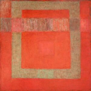 Roma Pilitsidis, W zamknięciu, 2021, olej, płótno, 70 x70cm