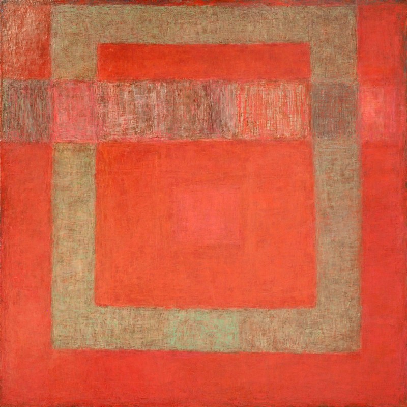 Roma Pilitsidis, W zamknięciu, 2021, olej, płótno, 70 x70cm