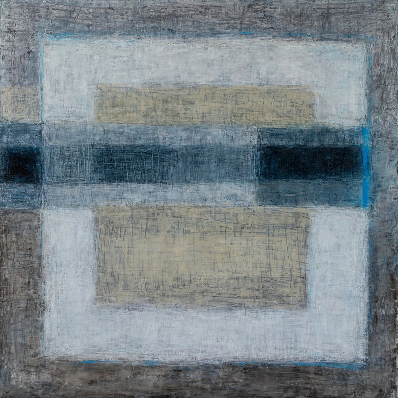 Z nutką nadziei III, olej, płótno, 50x50 cm, 2022