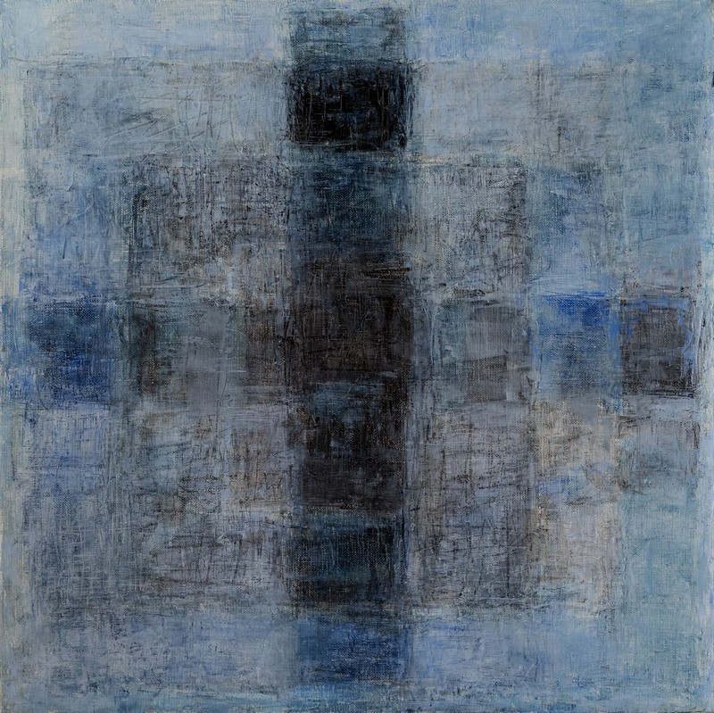 Granice. Nadzieje. Powroty III, olej, płótno, 40x40 cm, 2021