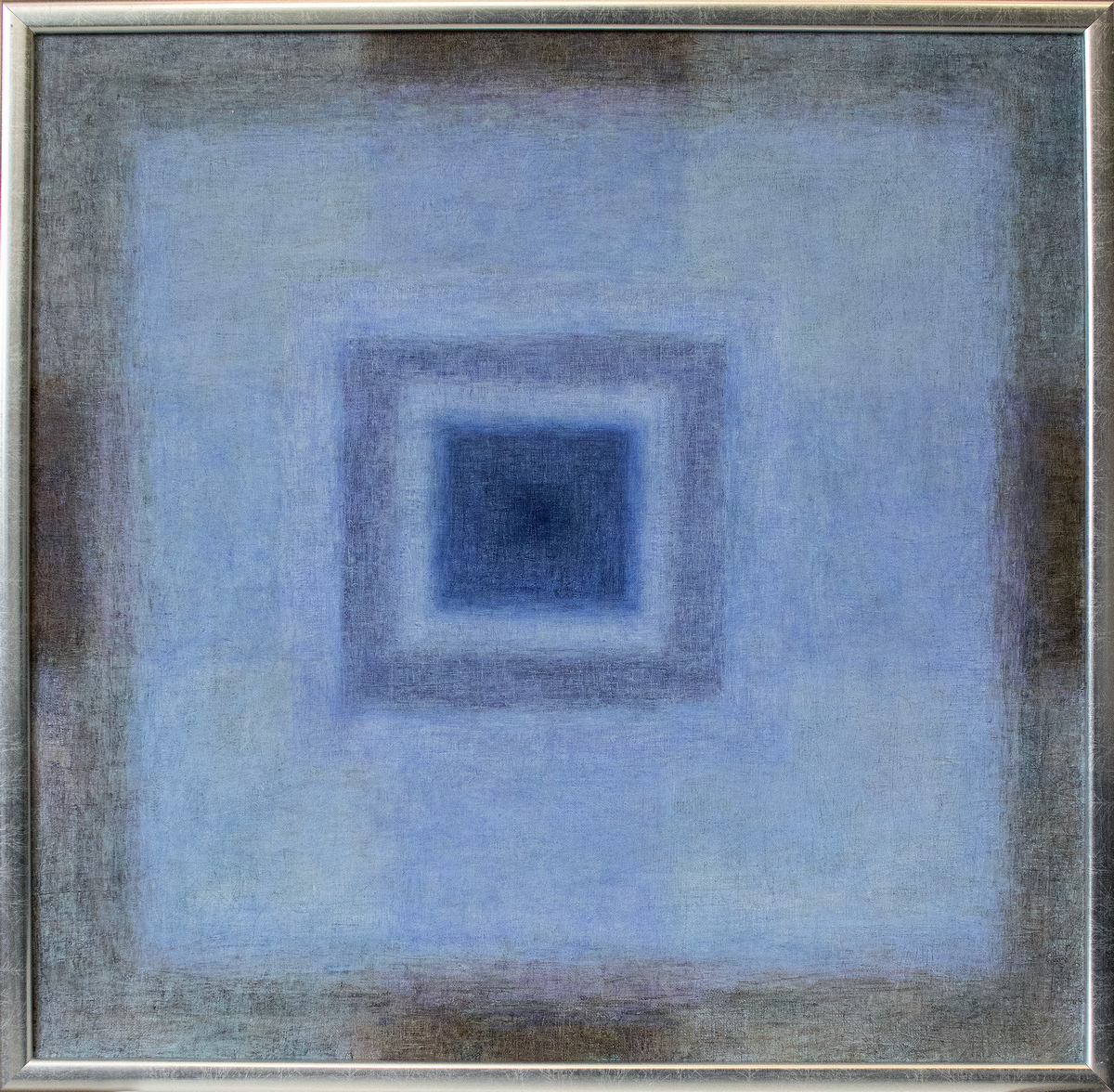 Dwa kwadraty II, olej na płótnie, 2017r. 70x70 cm