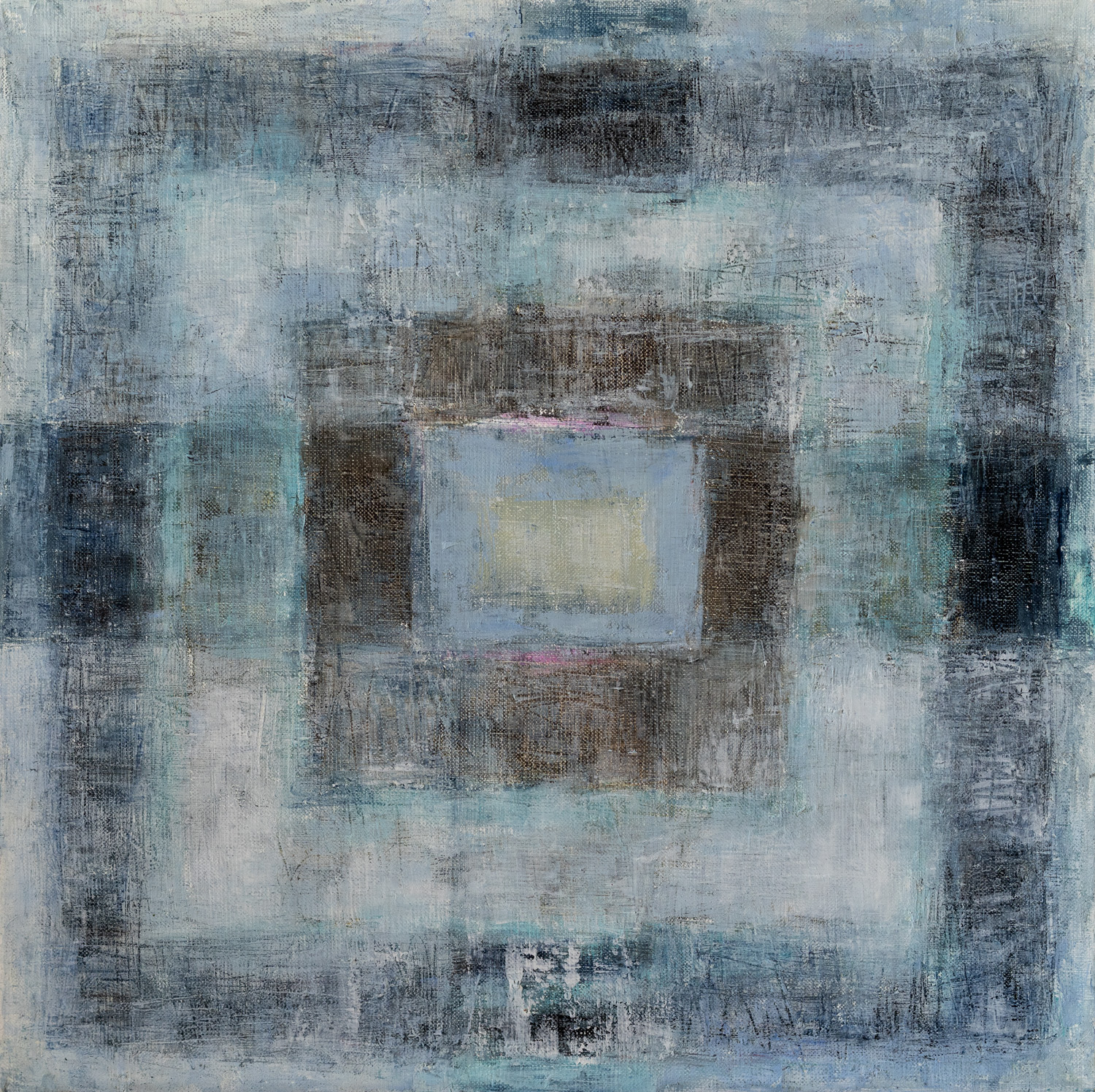 Granice. Nadzieje. Powroty. olej, płótno, 40x40 cm, 2021