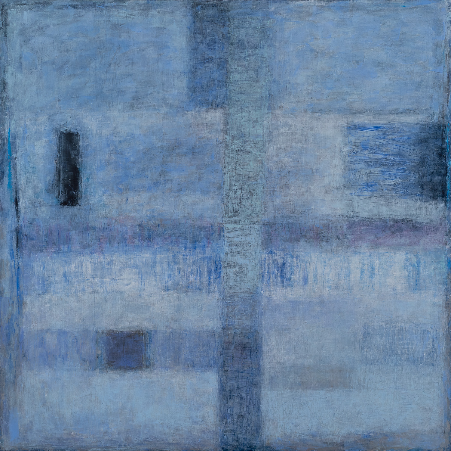 Pomosty, olej, płótno, 2023, 100x100 cm