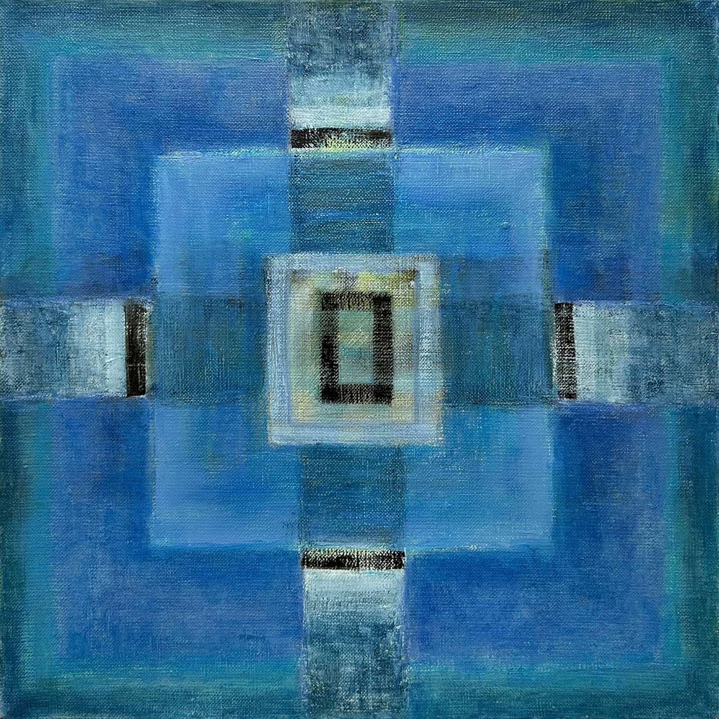 Roma Pilitsidis, Pomosty I, olej na płótnie, 2023,30x30cm